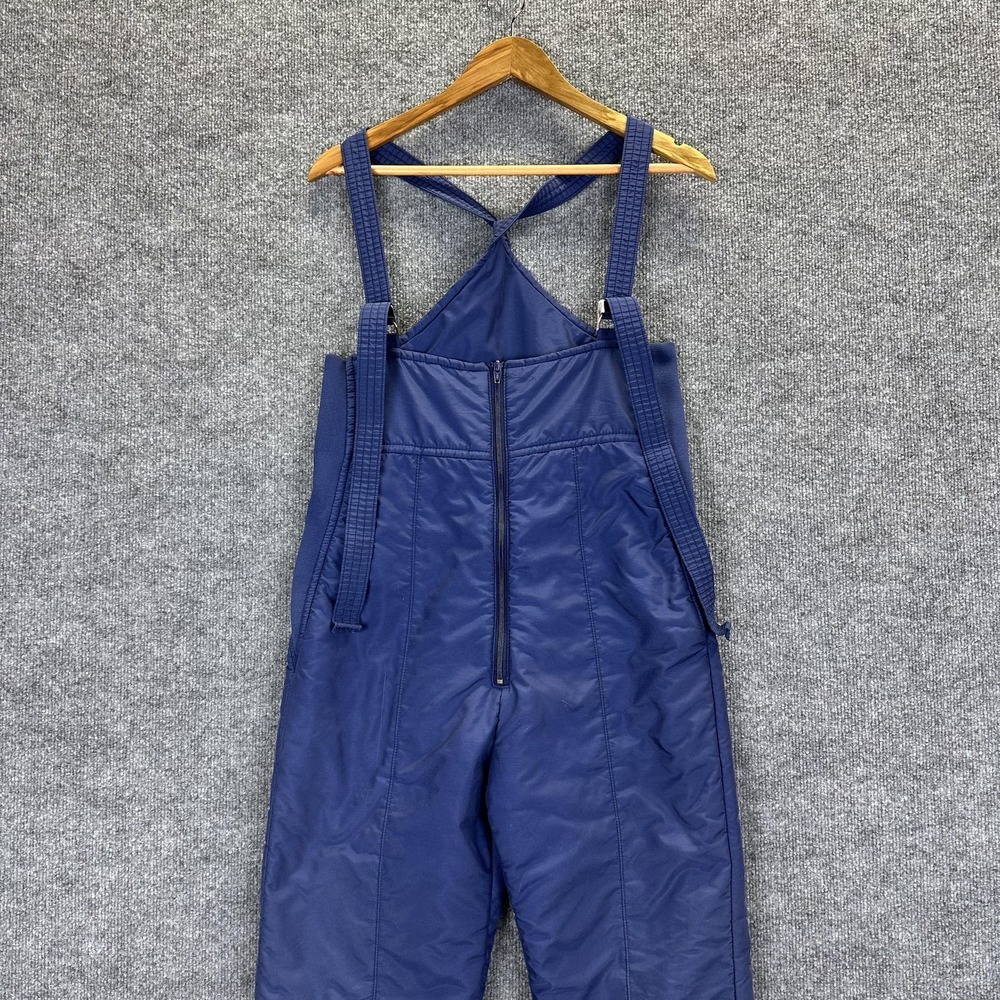 Vintage Herman's Snow Bib Pants Womens Large Blue Ski Hong Kong 70s 80s